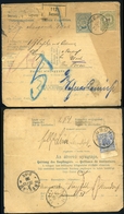 VERSEC 1890. Csomagszállító Németországba Küldve, A Hátoldalon 10Pfg Bélyeggel - Covers & Documents