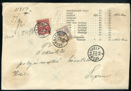 SZOMBATHELY 1900. Szép értéklevél 50f+4f-rel Sopronba Küldve - Oblitérés