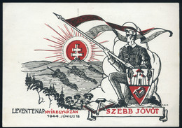 NYÍREGYHÁZA 1944. Leventenap , Régi Képeslap  /  Festivities Vintage Pic. P.card - Hungary