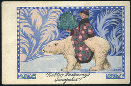 ART NOUVEAU üdvözlő Képeslap Sign : List  /  ART NOUVEAU Greeting Vintage Pic. P.card - Used Stamps