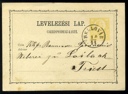 BELLOVAR 1871 . Díjjegyes Levlap, Szép Bélyegzéssel  /  Stationery P.card Nice Pmk - Usati