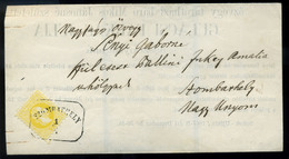 SZOMBATHELY 1867. Báró Mikos Jánosné, Postázott Gyászjelentés - Used Stamps
