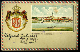 SZERBIA Belgrád Litho Képeslap  /  SERBIA Belgrade Litho Vintage Pic. P.card - Serbien