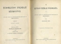CHOLNOKY Jenő : A Levegő Fizikai Földrajza Budapest 1903. 335 Oldal Jó állapotban. - Ohne Zuordnung