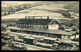 LAWOCZNE 1916. Pályaudvar, Cenzúrázott Képeslap  /  Train Station Cens. Vintage Pic. P.card - Ukraine