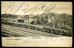 CEGLÉD 1906. Vasútállomás Régi Képeslap  /  Train Station Vintage Pic. P.card - Ungarn