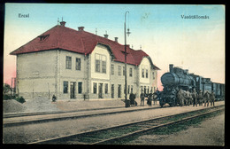 ERCSI Vasútállomás, Régi Képeslap   /  Train Station Vintage Pic. P.card - Hongarije