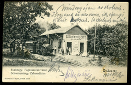 SVÁBHEGY 1904. Fogaskerekű állomás, Régi Képeslap   /  Rack Rail Station Vintage Pic. P.card - Ungarn