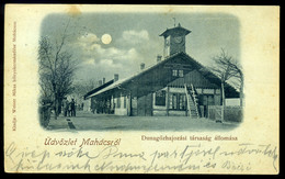 MOHÁCS 1900. D.D.S.G. Vasútállomás, Régi Képeslap  /  Train Station Vintage Pic. P.card - Ungheria