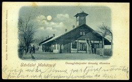 MOHÁCS 1900. D.D.S.G. Vasútállomás, Régi Képeslap  /  Train Station Vintage Pic. P.card - Hongarije