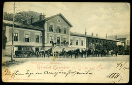 ORSOVA 1902. Vasútállomás, Régi Képeslap  /  Train Station Vintage Pic. P.card - Ungarn
