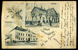 SZABADSZÁLLÁS 1900. Vasútállomás,régi Képeslap Budapest-zimony Mozgóposta Bélyegzéssel  /  Train Station Vintage Pic. P. - Used Stamps