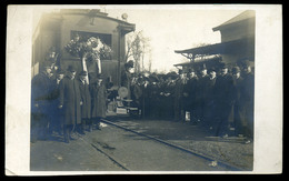 SZEGED 1912. Pályaudvar, ünnepség, Fotós Képeslap  /  Train Station, Festivities Vintage Pic. P.card - Oblitérés