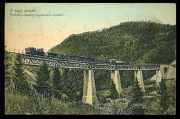 TISZOLC, Vasút, Viadukt, Régi Képeslap  /  Train, Viaduct Vintage Pic. P.card - Gebraucht