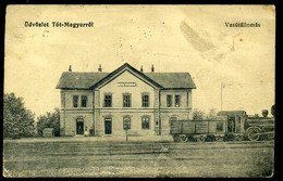 TÓTMEGYER  Vasútállomás, Régi Képeslap  /  Train Station Vintage Pic. P.card - Gebraucht