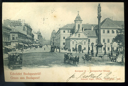 BUDAPEST 1899. Kerepesi út, Lóvasút , Régi Képeslap  /  Horse Drawn Train  Vintage Pic. P.card - Used Stamps