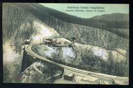 ORAVICA 1907. Hegyipálya Lissavai Vasútállomással, Viadukt és Alagút Télen , Régi Képeslap  /   Train Station Tunne L Br - Usati