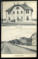 ÉRD Vasútállomás, Régi Képeslap  /  Train Station Vintage Pic. P.card - Used Stamps