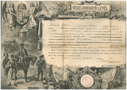 SOPRON 1913. Dekoratív Végelbocsájtó Levél - Non Classés