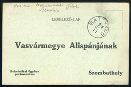 BATTYÁND / Puconci Érdekes  I. VH-s Rekvirálási Levelezőlap Szombathelyre Küldve  /  1916 Interesting WW I Requisition P - Slovenia