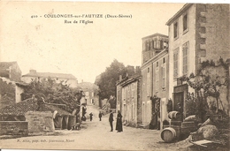 Cpa Coulonges Sur L'autize Rue De L'église - Coulonges-sur-l'Autize