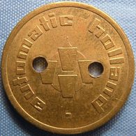 KB026-7 - AUTOMATIC HOLLAND 6 O'clock  2x Hole - Dordrecht - B 22.0mm - Koffie Machine Penning - Coffee Machine Token - Professionals/Firms