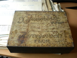 Old Tobacco Box Tin Hercegovacki Flor Bosansko Hercegovacka Duhanska Uprava Rare RRR - Schnupftabakdosen (leer)