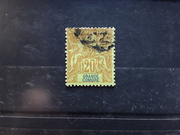 GRANDE COMORE   1897 ,   Type Groupe, Yvert No 7,  20  C Brique Sur Vert   Obl , TB - Used Stamps