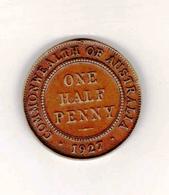 1/2 Penny 1927, King George V - ½ Penny