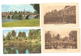 FOUR ALL DIFFERENT POSTCARDS OF SHREWSBURY SHROPSHIRE - Shropshire