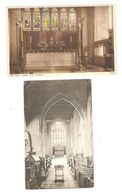 TWO POSTCARDS OF RYE CHURCH INTERIOR NR HASTINGS SUSSEX - Rye