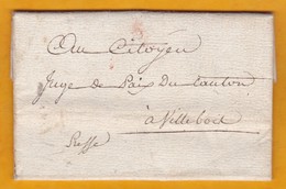 An VIII - 1799 Lettre Avec Correspondance  De 3 Pages De Lagnieu, Ain Vers Villebois, Ain - Période Du Directoire - 1701-1800: Precursors XVIII