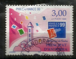 Vallée D'Andorre Et Chapelle Romane (Philexfrance)  Un Timbre Oblitéré, 1 ère Qualité - Used Stamps