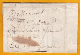 1780 - Marque Postale AUTUN Sur Lettre Avec Correspondance  Vers Oraison ?  - Pension Au  Petit Séminaire - 1701-1800: Vorläufer XVIII