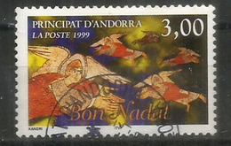 ANDORRA. Joyeux Noël, Les Anges, Un Timbre Oblitéré.1 ère Qualité. - Used Stamps