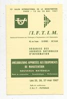 Programme , 12 E Salon International De La Manutention ,1967,C.N.I.T.,PUTEAUX ,2 Scans ,3 Pages ,frais Fr 1.65 E - Programma's