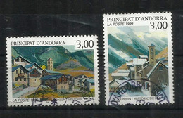 ANDORRA. Église Sant Climent De Pal Et Son Village L'été Et L'hiver. Deux Timbres Oblitérés, 1 ère Qualité - Oblitérés