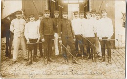 CHERBOURG (50) Carte Photo Groupe De Soldats Cavaliers De La Remonte 2ème Artillerie Coloniale - Cherbourg