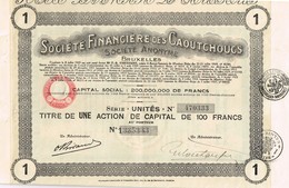 Titre Ancien - Société Financière Des Caoutchoucs - Titre De 1927 - Banca & Assicurazione