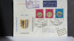 DDR: A-Lp-Brief Von Der Messestadt Leipzig Nach Prag Mit SoSt 4.3.65 U. Lp-Bestätigungs-Stpl Auf FDC-Umschlag Knr:1090/2 - Airmail