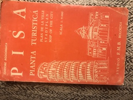 Pisa Pianta Turistica Anni 60 Mappa Cartina Vintage - Tourisme, Voyages