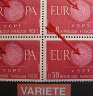 R1949/181 - 1960 - EUROPA - BLOC BdF N°1267a TIMBRES NEUFS** - VARIETE ➤➤➤ Centre De La Rosace - Nuance Claire - Neufs