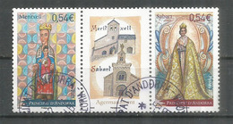 Jumelage Du Sanctuaire N-D De Meritxell,Andorre,  & N-D De Sabart En Ariège. Bande Oblitérée 1 ère Qualité - Used Stamps