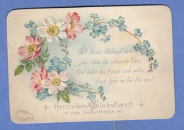 GLÜCKWUNSCHKÄRTCHEN Prägedruck Um 189?, Format Ca.11 X 7,5 Cm - Otros & Sin Clasificación