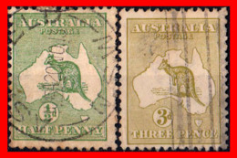 AUSTRALIA (OCEANIA) 2 SELLOS AÑO 1915 -1930 JORGE V - Oblitérés