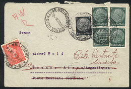 GERMANY: Cover Sent From Offenbach To Buenos Aires (Argentina) On 24/NO/1936 And Redirected To Córdoba, Where The Poste  - Other & Unclassified