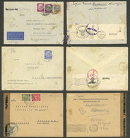 GERMANY: 3 Covers Sent To Argentina Between 1940 And 1946, All With Attractive CENSOR Marks! - Otros & Sin Clasificación