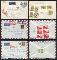 GERMANY: MIXED POSTAGES: 14 Covers Sent To Argentina To "Poste Restante", With German Franking On Front, And Argentina P - Andere & Zonder Classificatie