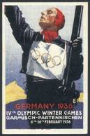 GERMANY: 1936 Cinderella, Olympic Winter Games, Ski, Rare, Excellent Quality! - Otros & Sin Clasificación