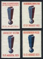 GERMANY: 4 Cinderellas Of The Reichenberg Sample Fair, 1931, VF! - Autres & Non Classés